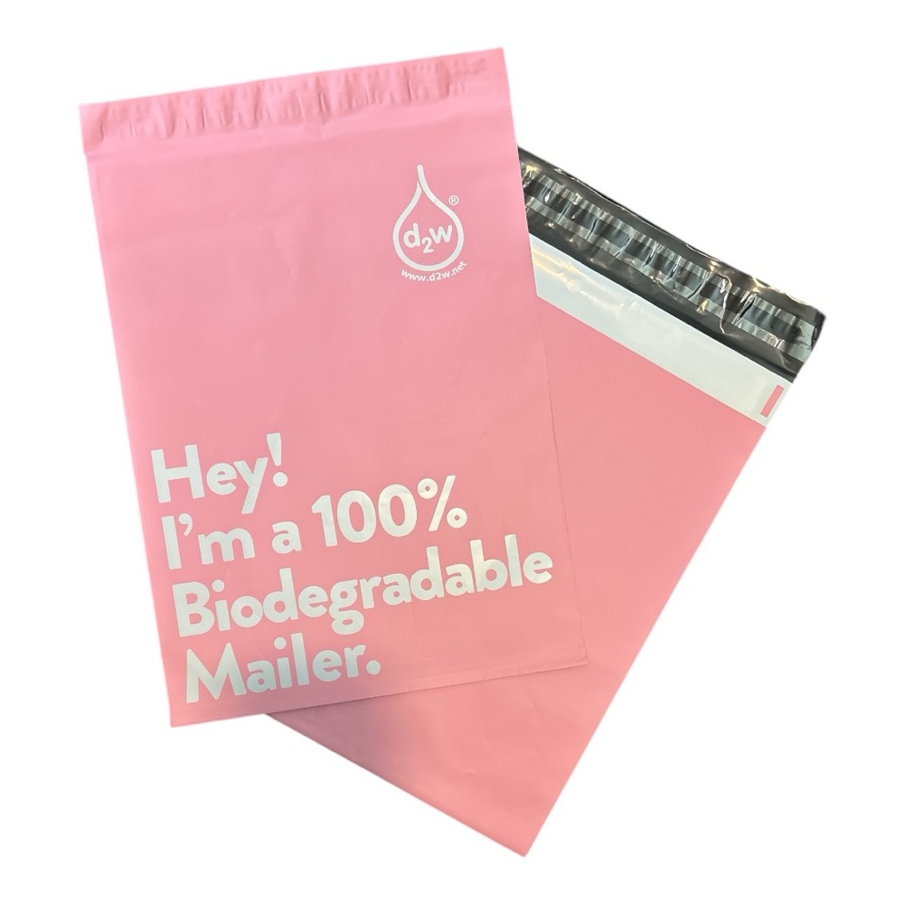 20 Polymailers Pink 100% Biodegradable!! 15”x10”